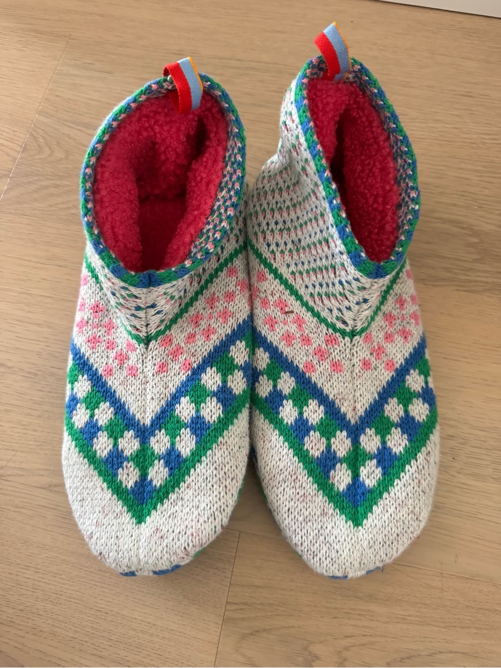 Bombas Gripper Sherpa Lined Slippers House Shoes Socks Size Medium